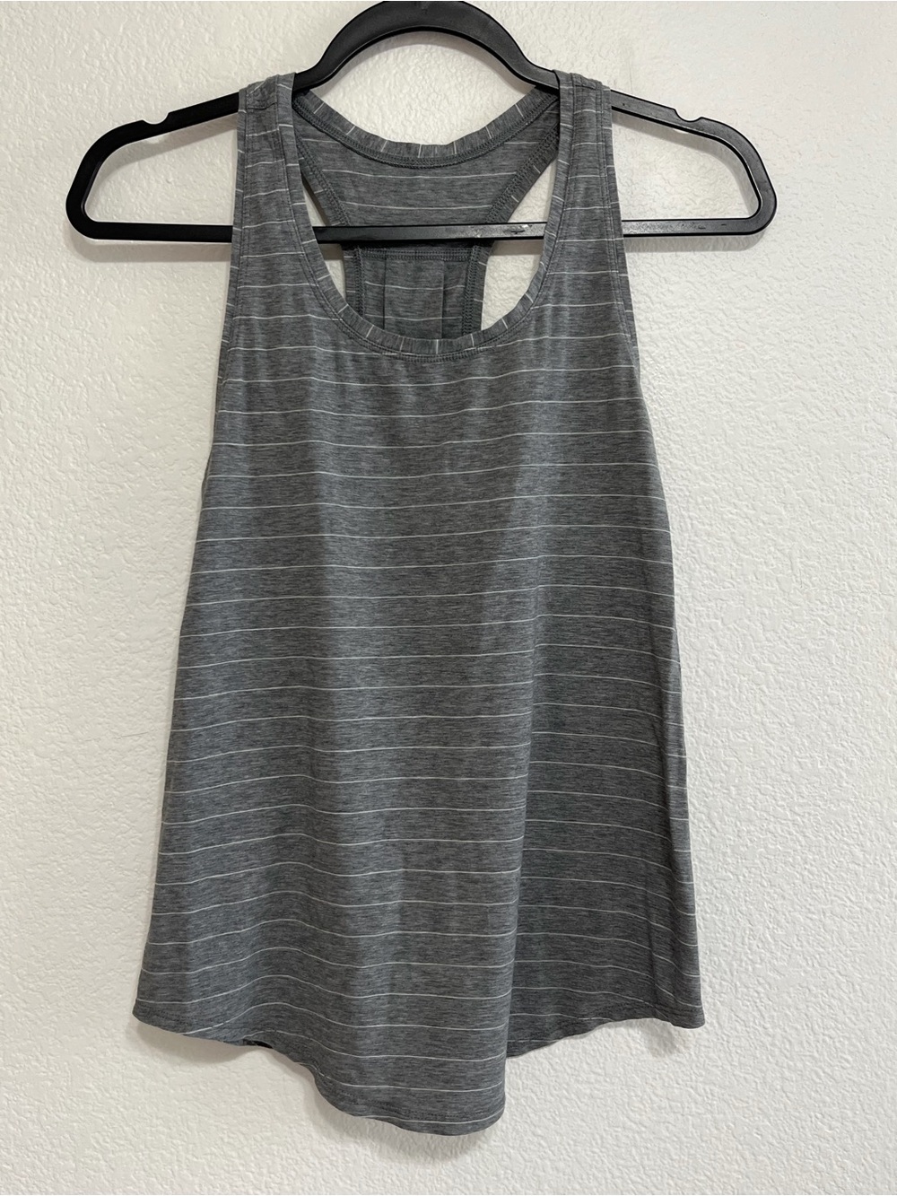 lululemon athletica Gray Striped Racerback Tank
